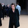 Harry Styles arrive au défilé Burberry Prorsum automne/hiver 2014 à Londres le 17 février 2014