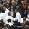 Sortie d'église pour les obsèques de Gérald Babin à Nemours le 5 avril 2013.
