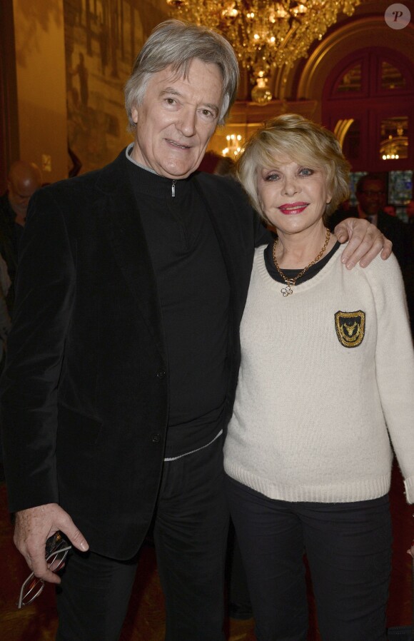 Sophie Darel et son compagnon Jack Anaclet à la soirée des 19e Lauriers de la Radio et de la Télévision à l'Hôtel de Ville de Paris, le 17 février 2014.