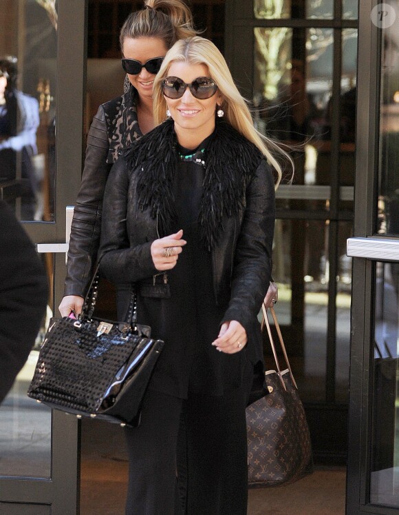 Jessica Simpson à la sortie de son hôtel à New York, le 29 janvier 2014.
