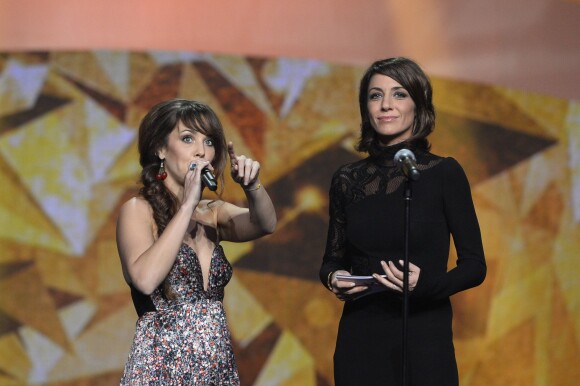 Zaz et Virginie Guilhaume en plein quiproquo lors des 29e Victoires de la Musique le 14 février 2014