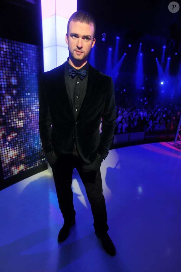 Statue de cire de Justin Timberlake chez Madame Tussauds à New York.