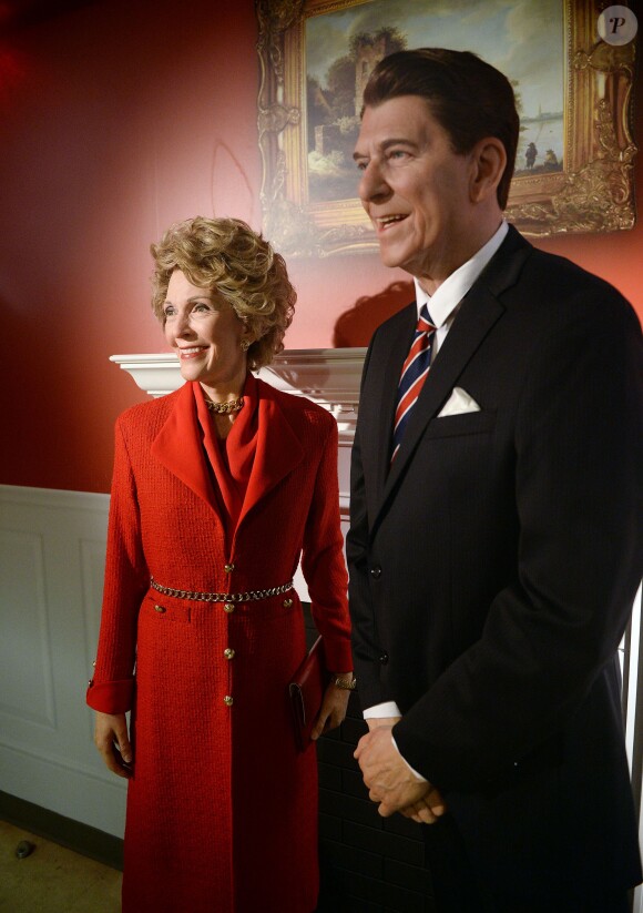 Nancy et Ronald Reagan au musée de Madame Tussauds, à Washington, le 18 février 2014