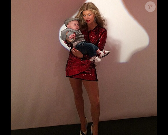 Fergie et son fils Axl Jack, le 30 janvier 2014.