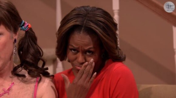 Michelle Obama sur le plateau du Tonight Show, le 20 février 2014.