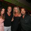 Exclusif - David Ginola et sa femme Coraline, Henri Leconte et sa femme Florentine - Soirée au VIP Room après la première journée du Classic Tennis Tour à Saint-Tropez, le 12 juillet 2013.