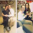 Andrés Iniesta et sa femme Anna Ortiz lors du Nouvel An 2014.