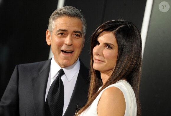 George Clooney et Sandra Bullock à New York le 1er octobre 2013.