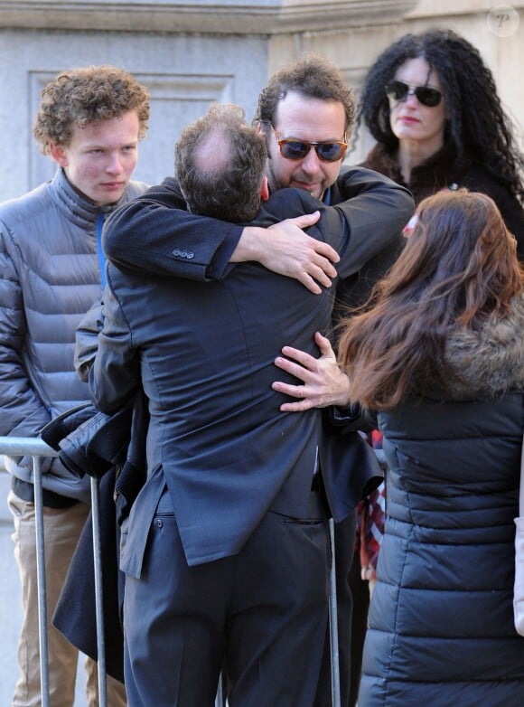 David Bar Katz aux funérailles de Philip Seymour Hoffman à New York le 7 février 2014