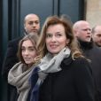 Valérie Trierweiler lors de son arrivée au défilé Christian Dior prêt-à-porter collection Automne/Hiver 2014-2015 au musée Rodin lors de la fashion week à Paris, le 28 février 2014