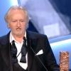 Niels Arestrup lauréat du César du meilleur second rôle dans Quai d'Orsay de Bertrand Tavernier, le 28 février 2014 à Paris