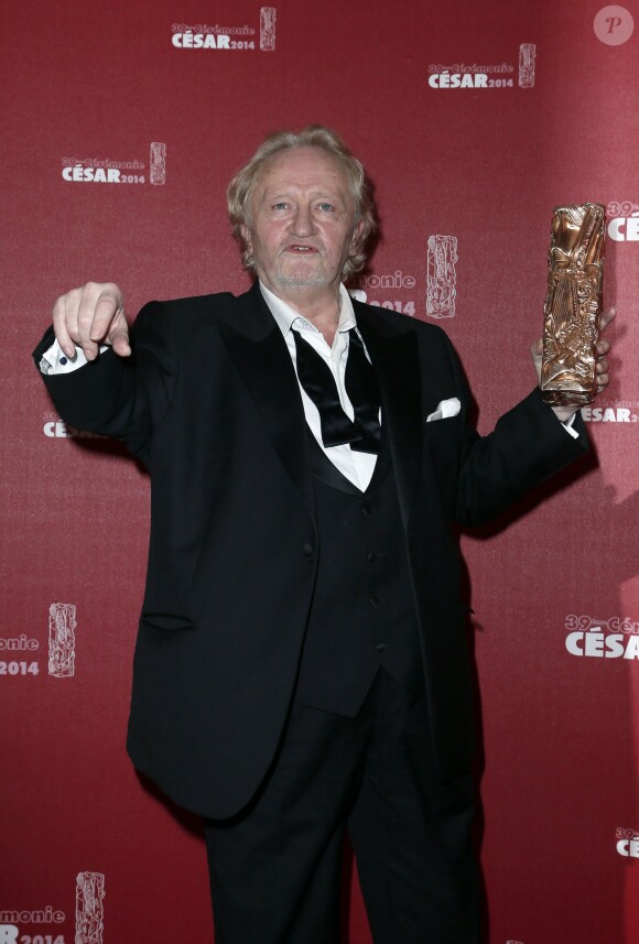 Niels Arestrup posing at the photocall during the 39th Annual Cesar Film Awards ceremony held at the Theatre du Chatelet in Paris, France on February 28, 2014. Photo by Bernard-Briquet-Orban/ABACAPRESS.COM28/02/2014 - Paris