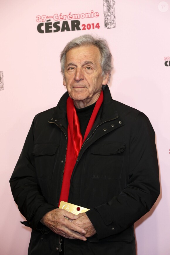 Costa-Gavras à la 39e cérémonie des César au théâtre du Châtelet à Paris, le 28 février 2014.