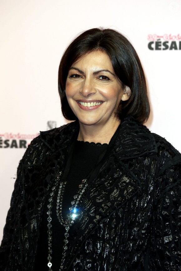 Anne Hidalgo à la 39e cérémonie des César au théâtre du Châtelet à Paris, le 28 février 2014.