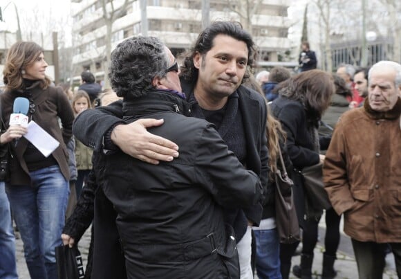 Jose Miguel Carmona aux obsèques du guitariste Paco de Lucia à Madrid, le 28 février 2014.