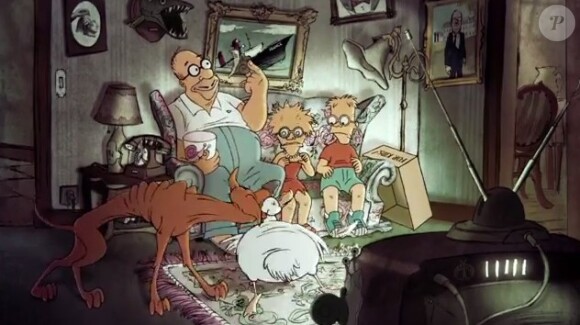 Sylvain Chomet rejoue le générique de la série Les Simpson, et la famille presque au complet...