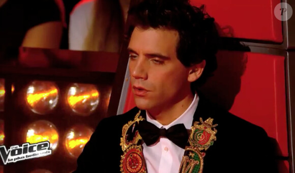 Mika dans "The Voice 3" sur TF1 le samedi 8 mars 2014.