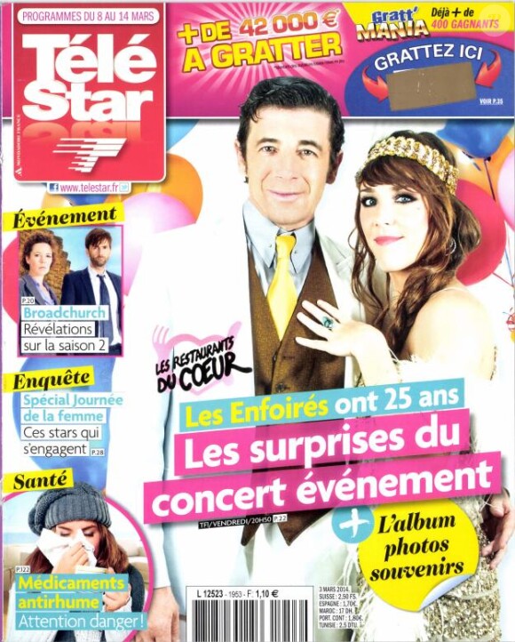 Magazine Télé Star du 3 mars 2014.