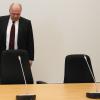 Uli Hoeness, le président du Bayern de Munich, lors de son arrivée devant la cour régionale de Munich, le 10 mars 2014, où il doit répondre de fraude fiscale