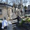 L'inhumation d'Alain Resnais au cimetière du Montparnasse à Paris le 10 mars 2014
