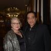 Josiane Balasko et son mari George Aguilar lors de la 9e cérémonie des Globes de Cristal au Lido à Paris, le 10 mars 2014.