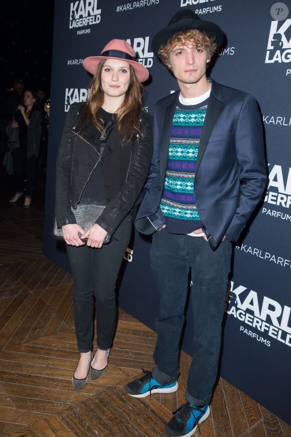 Ana Girardot et Niels Schneider lors du lancement du parfum Karl Lagerfeld au Palais Brogniard à Paris le 11 mars 2014