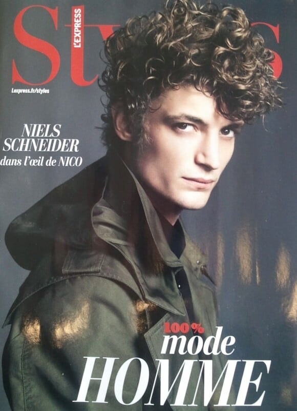 Niels Schneider en couverture de L'Express Styles du 12 mars 2014