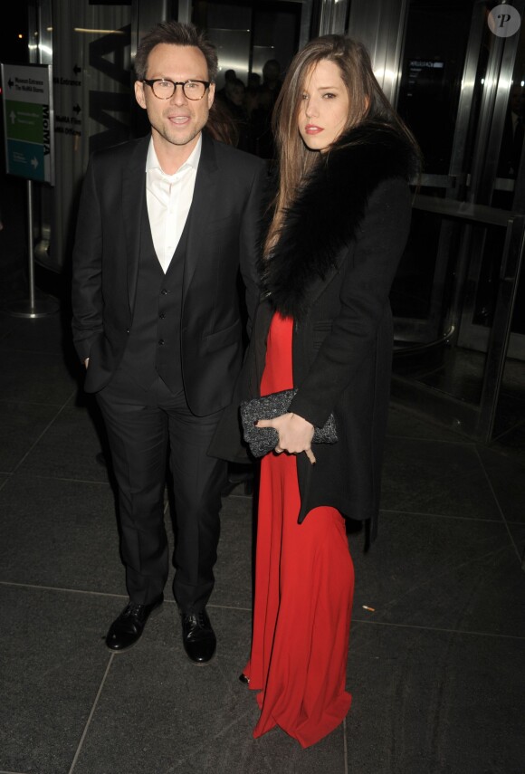 Christian Slater et sa femme Brittany Lopez lors de l'avant-première du film Nymphomaniac à New York le 13 mars 2014