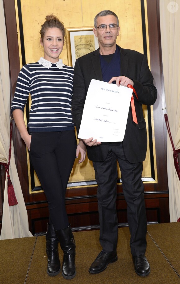 Adele Exarchopoulos et Adbellatif Kechiche - Remise du 71eme Prix Louis-Delluc au Fouquet's a Paris le 17 decembre 2013.17/12/2013 - Paris