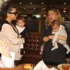 Kourtney Kardashian, sa fille Penelope, North West et sa nounou à Beverly Hills. Le 17 décembre 2013.