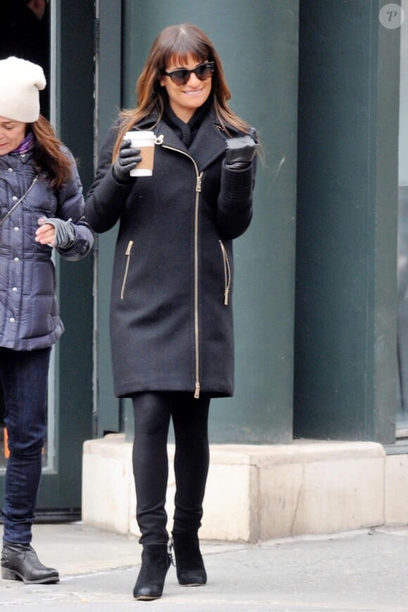 Lea Michele Takes a Break From Filming Glee as She Talks a Stroll in New York City, NY, USA on March 14, 2014. Photo by Bill Davila/startraks/ABACAPRESS.COM15/03/2014 - New York