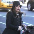 Lea Michele sur le tournage de "Glee" à New York, le 13 mars 2014  Stars on film scenes for the hit TV show 'Glee' in New York City, New York on March 13, 201413/03/2014 - New York