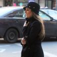 Lea Michele sur le tournage de "Glee" à New York, le 13 mars 2014  Stars on film scenes for the hit TV show 'Glee' in New York City, New York on March 13, 201413/03/2014 - New York