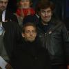 Nicolas Sarkozy lors du match entre le Paris Saint-Germain et Saint-Etienne au Parc des Princes à Paris le 16 mars 2014
