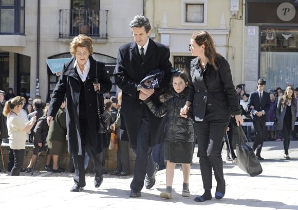 Des proches lors des funérailles de María de la Concepción Sáenz de Tejada y Fernández de Boadilla, célébrées le 16 mars 2014 à Soria.