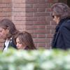 Nati Abascal et Nuria March venues présenter leurs condoléances à Jaime de Marichalar et sa famille, vendredi 14 mars 2014 à Madrid, au lendemain de la mort de María de la Concepción Sáenz de Tejada y Fernández de Boadilla