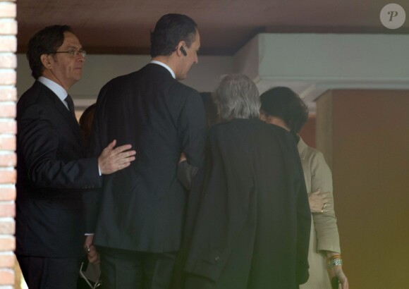 La famille de Marichalar rassemblée vendredi 14 mars 2014 à Madrid, au lendemain de la mort de María de la Concepción Sáenz de Tejada y Fernández de Boadilla