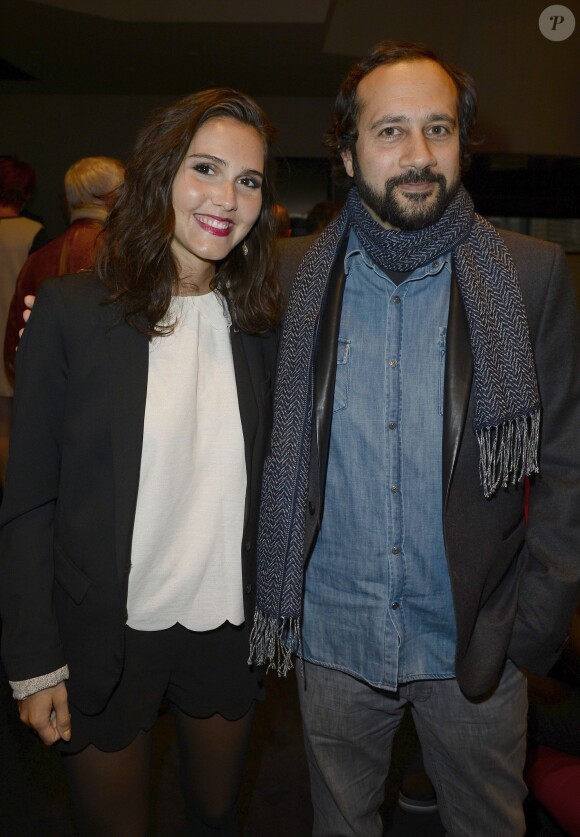 Joyce Jonathan et Fabien Nataf lors du Grand Prix de l'UNAC de la chanson 2014 à Paris, le 17 mars 2014.