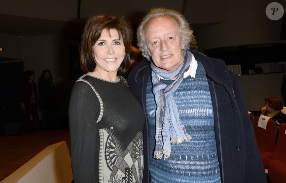 Liane Foly et Didier Barbelivien lors du Grand Prix de l'UNAC de la chanson 2014 à Paris, le 17 mars 2014.
