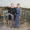 La princesse Victoria de Suède avec la ministre suédoise du Commerce Ewa Björling en visite à Accra, au Ghana, le 17 mars 2014 dans le cadre d'une visite officielle promotionnelle au Ghana et en Tanzanie du 17 au 21 mars.