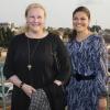 La princesse Victoria de Suède avec la ministre suédoise du Commerce Ewa Björling en visite à Accra, au Ghana, le 17 mars 2014 dans le cadre d'une visite officielle promotionnelle au Ghana et en Tanzanie du 17 au 21 mars.