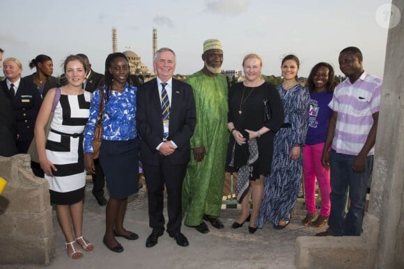 La princesse Victoria de Suède en visite à Accra, au Ghana, le 17 mars 2014 dans le cadre d'une visite officielle promotionnelle au Ghana et en Tanzanie du 17 au 21 mars.