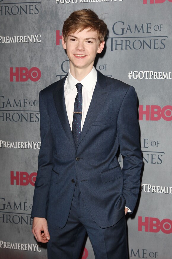 Thomas Sangster - Première de la saison 4 de "Game of Thrones" au Lincoln Center à New York, le 18 mars 2014.