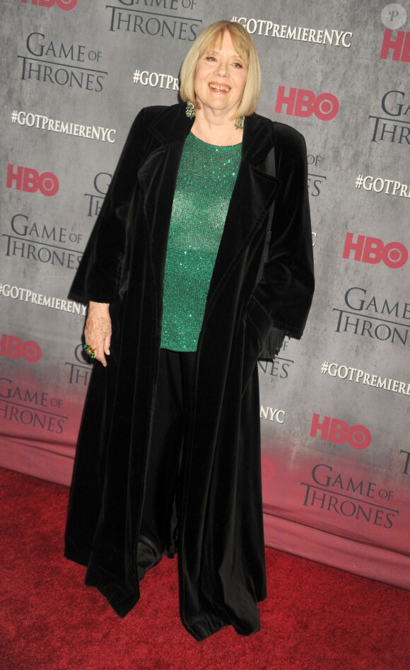 Diana Rigg - Première de la saison 4 de "Game of Thrones" au Lincoln Center à New York, le 18 mars 2014.