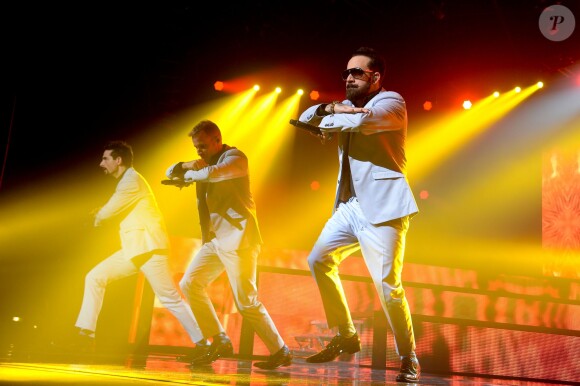 Les Backstreet Boys en concert sur la scène du Zénith de Paris, le 18 mars 2014.