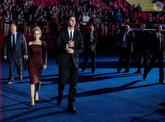 Zlatan Ibrahimovic, sa compagne Helena Seger lors du Ballon d'or suédois à Stockholm le 11 novembre 2013