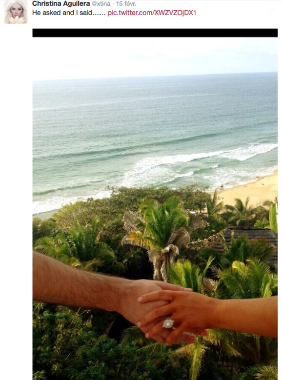 Christina Aguilera a annoncé le 15 février 2014 ses fiançailles avec Matthew Rutler sur son compte Twitter
