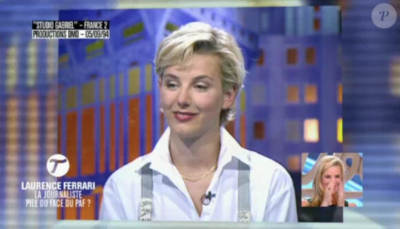 La journaliste Laurence Ferrari dans Studio Gabriel en 1994 sur France 2.