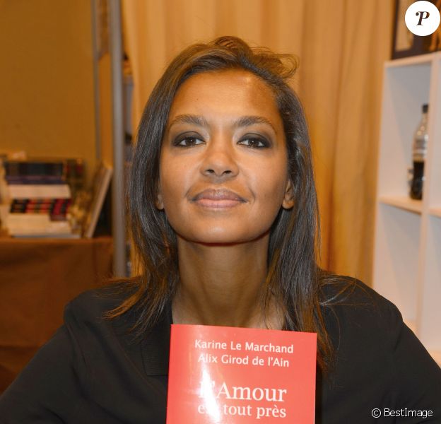 Karine Le Marchand à la 34e édition du Salon du Livre à Paris, Porte de Versailles, le 21 mars 2014.