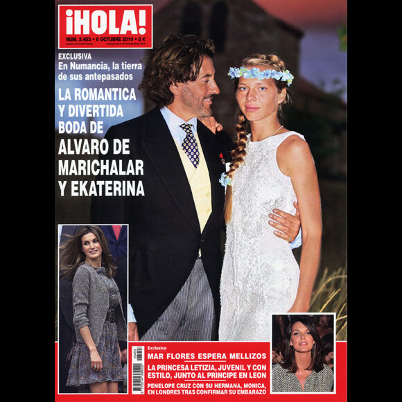 Le magazine Hola consacrait le 6 octobre 2010 sa couverture au mariage d'Alvaro de Marichalar et sa compagne Ekaterina. Une union qui a pris fin début 2014.
